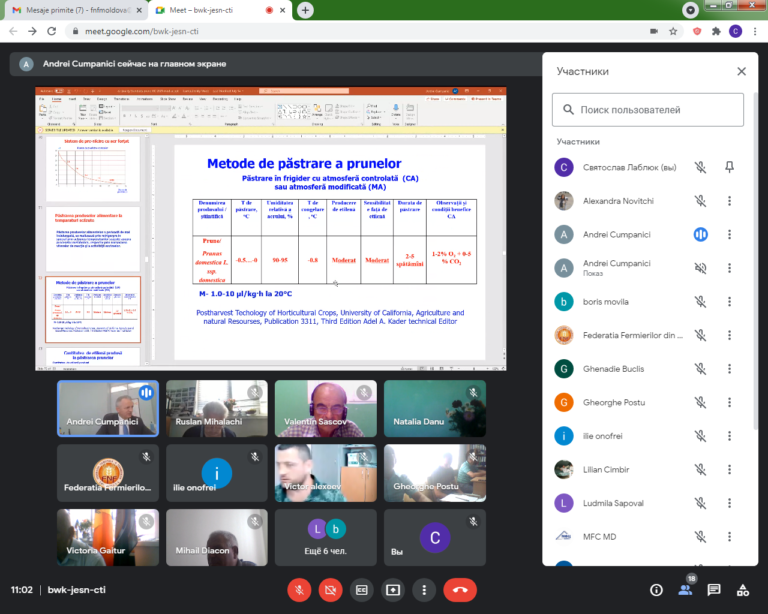 📣‼Curs de instruire online: “ Stabilirea etapelor optime de recoltare a prunelor și merelor. Cerințe de calitate”