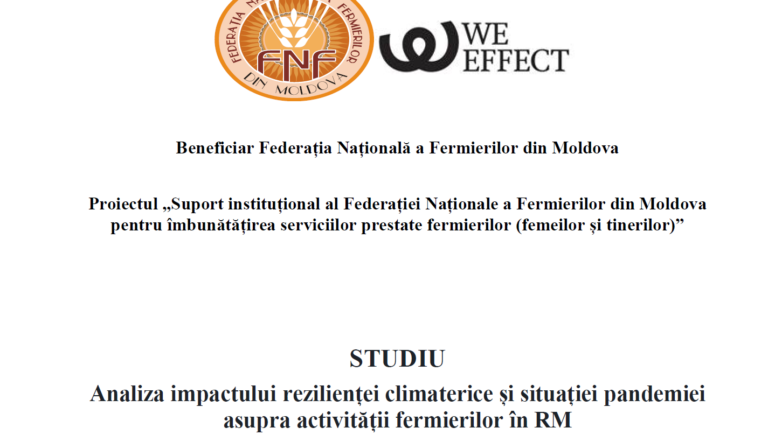 STUDIU – IMPACT CLIMA PANDEMIE FERMIERI – FNFM – WE EFFECT